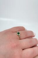 Emerald Ring in 18K Gold with Diamonds