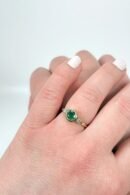 Emerald Ring in 18K Gold with Diamonds
