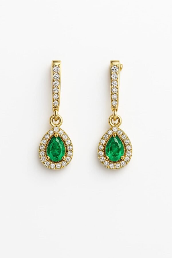 Emerald & Diamond 18k Gold Jewelry Set