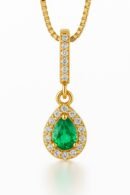 Emerald & Diamond 18k Gold Jewelry Set