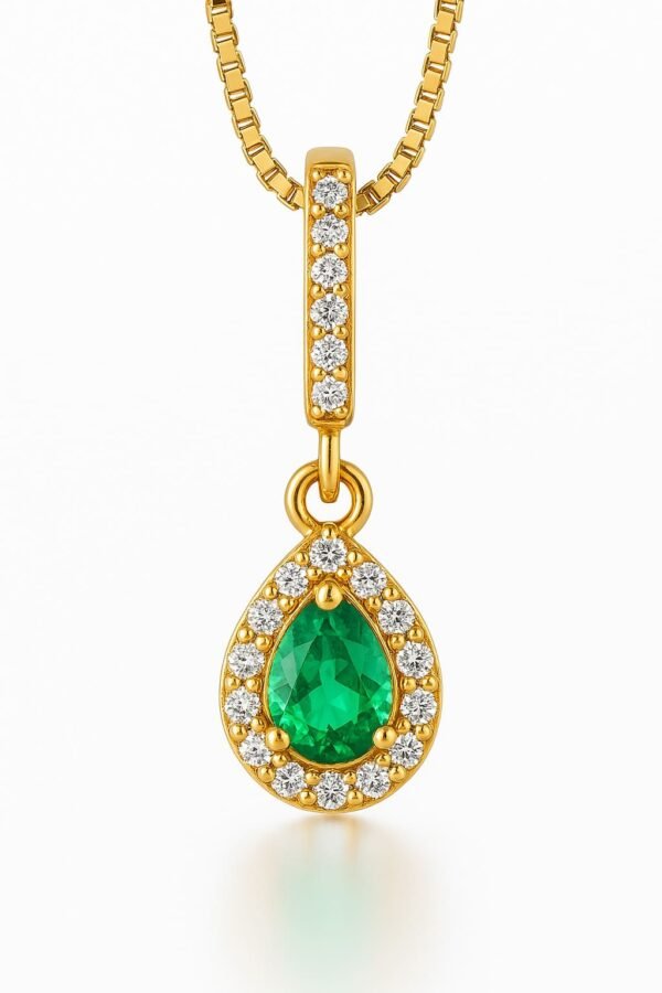 Emerald & Diamond 18k Gold Jewelry Set